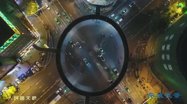 人民路天桥亮化夜景