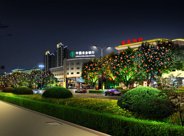 景观亮化工程实拍图